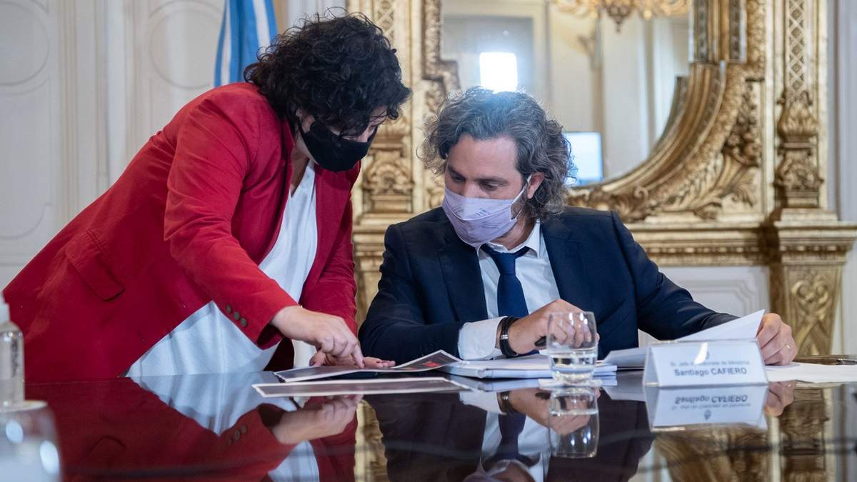Carla Vizzotti y Santiago Cafiero. Fuente: (Twitter)