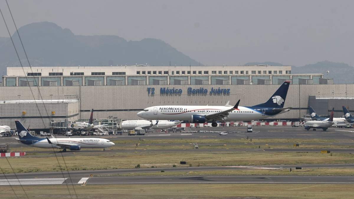 Aviones de Aeroméxico en el Aeropuerto Internacional de la Ciudad de México (AICM)