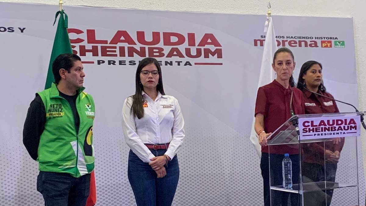 Claudia Sheinbaum en una conferencia en Morelia