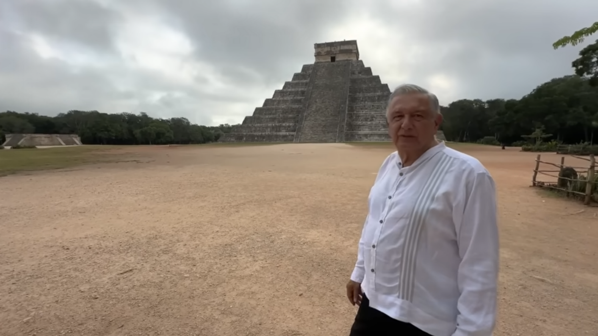 El video del mandatario, en Chichen Itzá