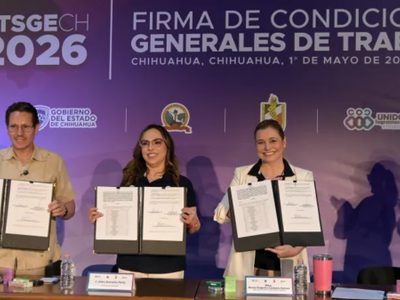 Maru Campos anuncia incremento salarial del 6% por tercer año consecutivo a trabajadores sindicalizados