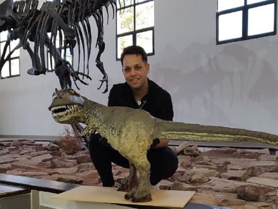 Una tentación: el Giganotosaurus carolinii ya tiene su versión de chocolate en El Chocón