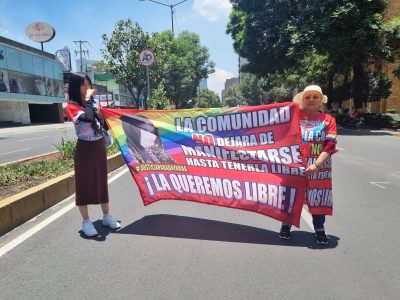 Activistas cierran avenida Revolución; piden liberar a Dayana, mujer trans detenida hace cuatro años