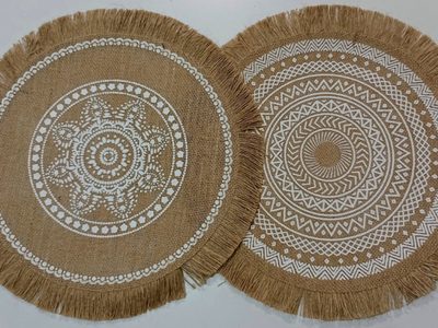 Con un poco de arpillera y esa idea genial, hacé el posaplatos más chic para engalanar tu mesa