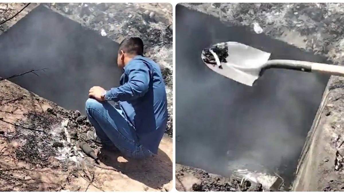 La fosa descubierta en La Cuadrita, del poblado de San José
