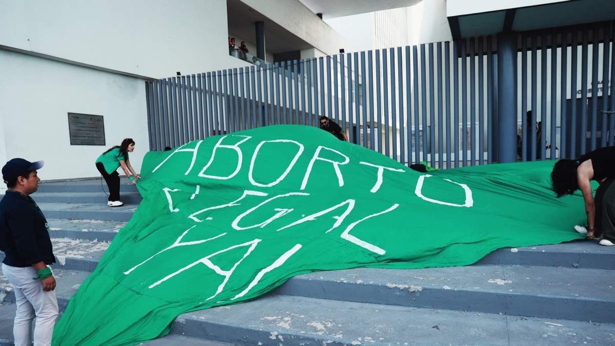 Protesta para la despenalización del aborto en Yucatán