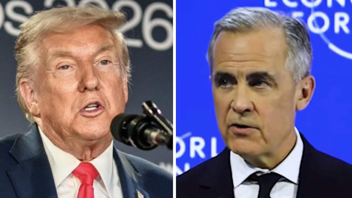 Donald Trump y Mark Carney en Davos