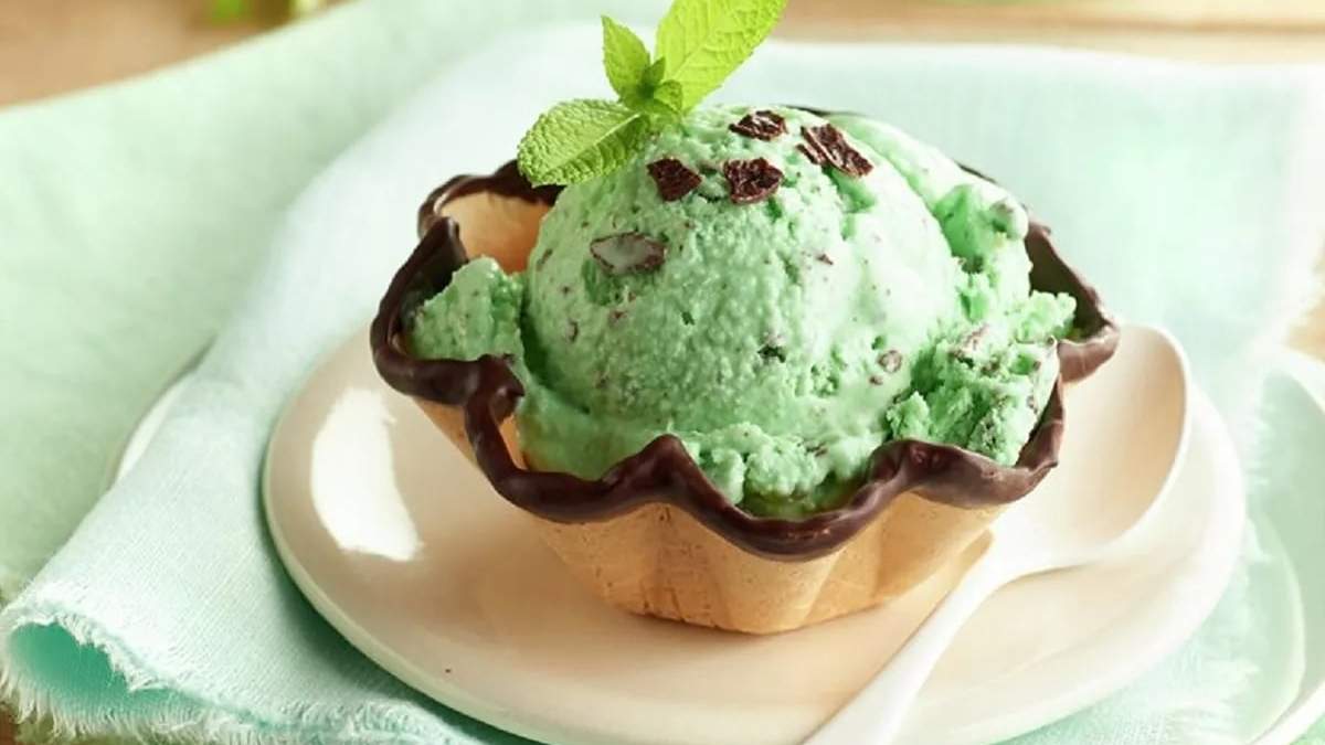Helado de menta granizada. Fuente: (Instagram).