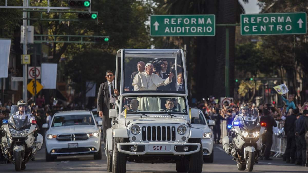El papa Francisco durante su visita a México en 2016