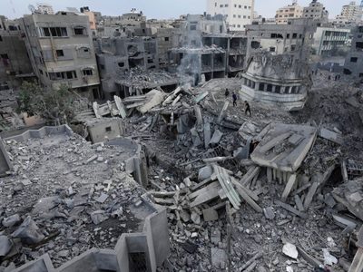 Registran más de 187 mil desplazados por bombardeos en la Franja de Gaza