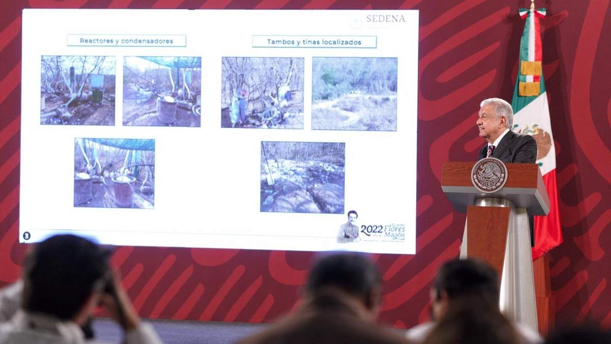 AMLO habló del desmantelamiento de un narcolaboratorio