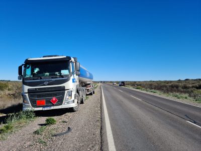 Debido a un incendio se cortó la ruta 22 a la altura de Choele Choel