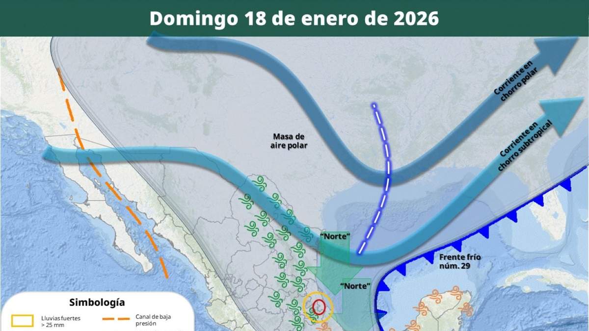 La masa de aire polar cubrirá la mayor parte del país el domingo