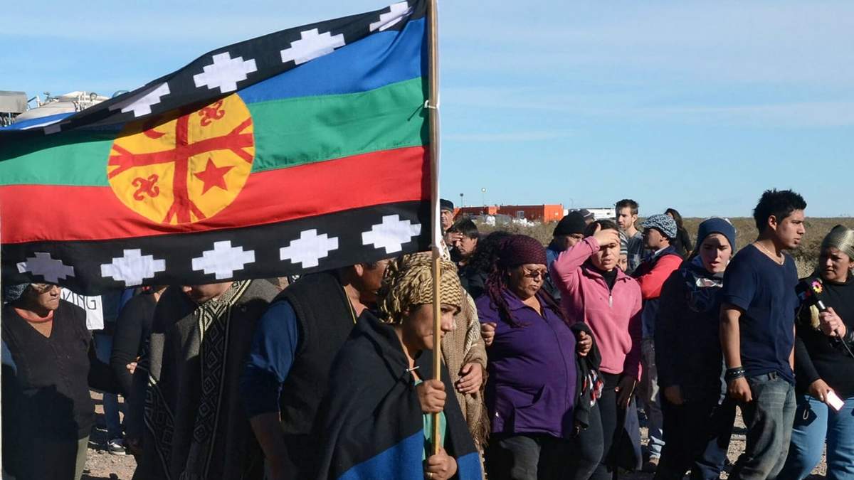 Comunidad mapuche en Vaca Muerta. Fuente: (Twitter)