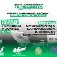 PJF protestará contra reforma judicial mientras Claudia Sheinbaum se convierte en presidenta