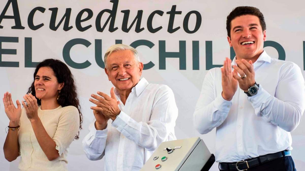 AMLO junto a García y Alcalde