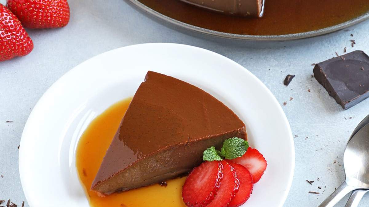 Flan de nutella. Fuente: (Instagram)