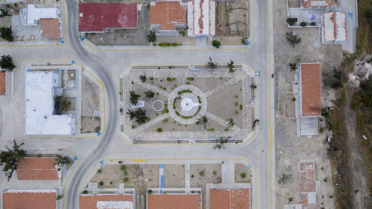 Una vista aérea de la plaza del Centro Federal de Readaptación Social (Cefereso) Morelos. Foto: Alejandro Saldívar