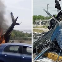 Cae un helicóptero en Apodaca; reportan un muerto (Videos)