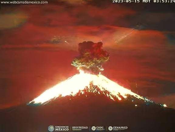 Explosión en el volcán Popocatépetl del 15 de mayo de 2023