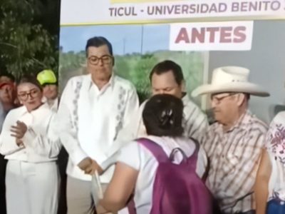 Mujer encara a "Huacho" Díaz en Ticul: “No es falta de educación, es desesperación” (Video)