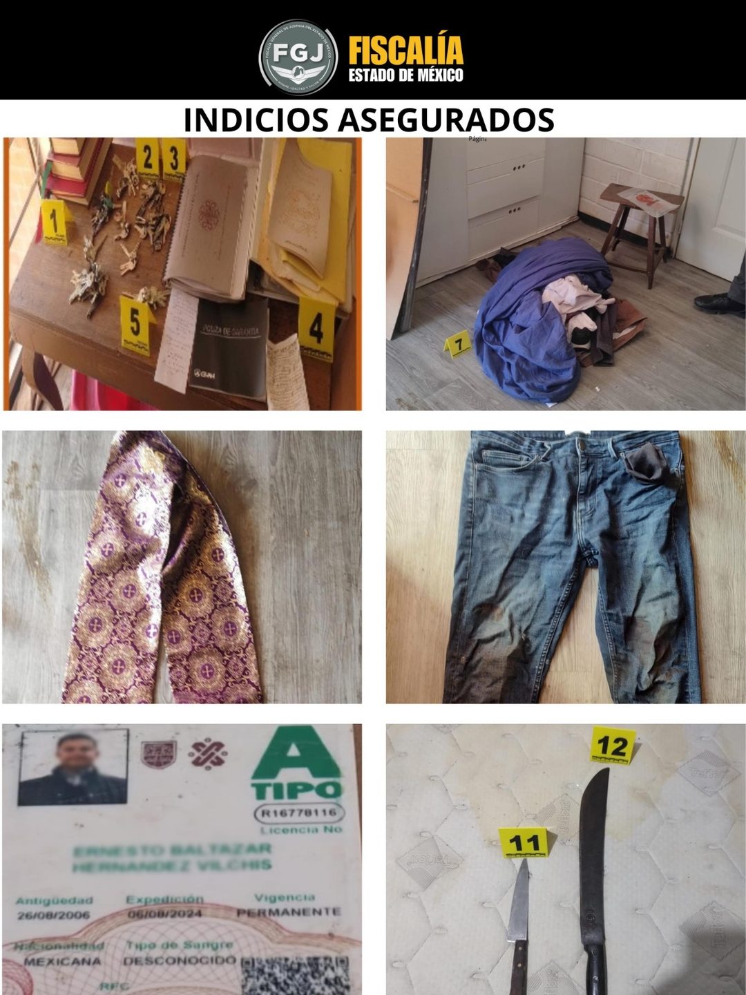 Indicios relacionados con el homicidio del párroco