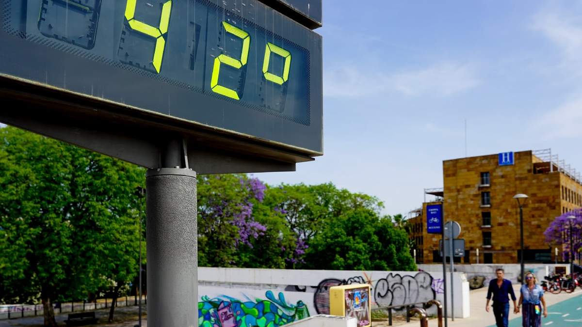 Ola de calor en Sevilla, España