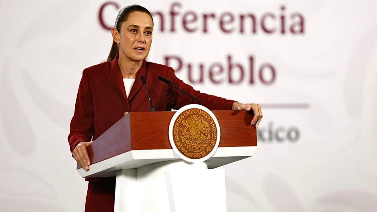 La presidenta Claudia Sheinbaum en la mañanera