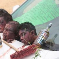 El CJNG mantiene 'limpia” en Veracruz; deja cuatro cabezas sobre un vehículo