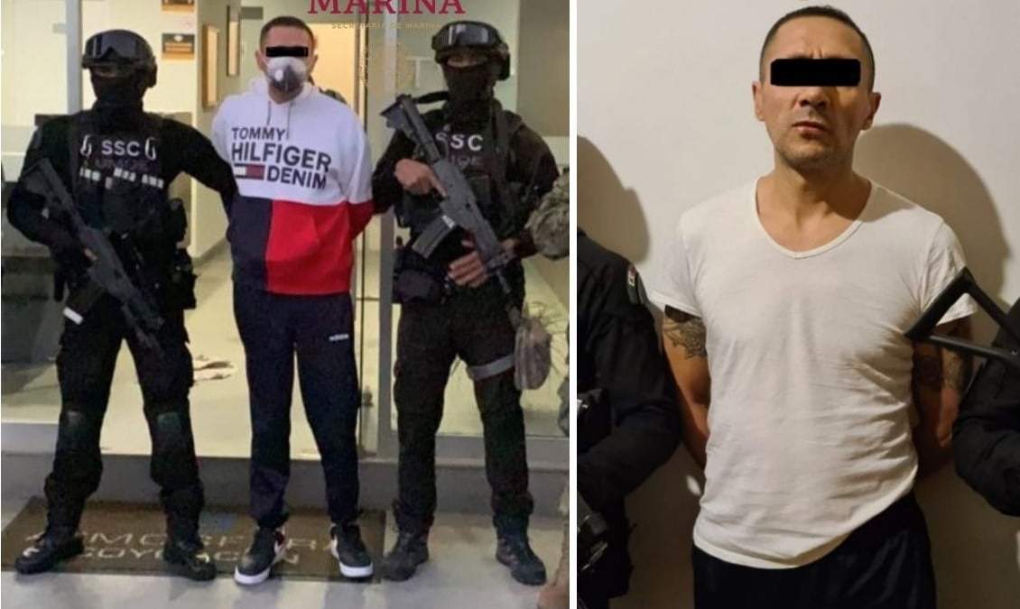 El Oso y El Carnal, detenidos por el caso de Abril Pérez. Foto: @SSC_CDMX