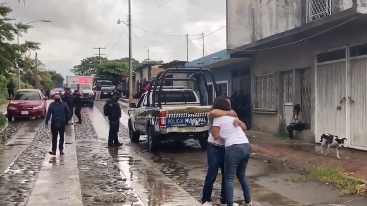 El sitio del triple feminicidio en Tapachula