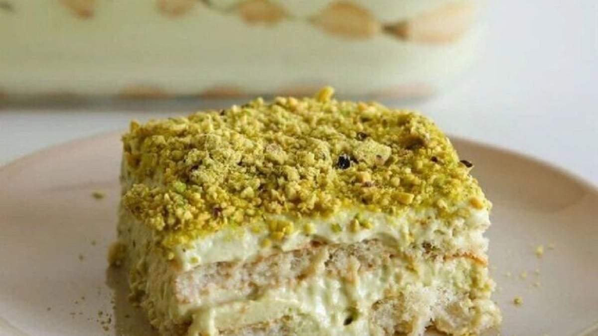 Tiramisú de pistacho. Fuente: (X)