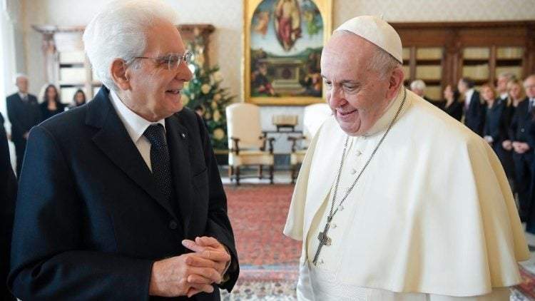 Mattarella y el Papa Francisco