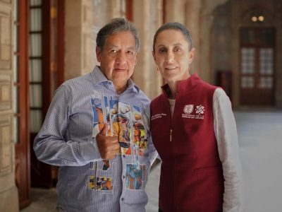 Sheinbaum se reúne con Higinio Martínez para hablar de elecciones en el Estado de México