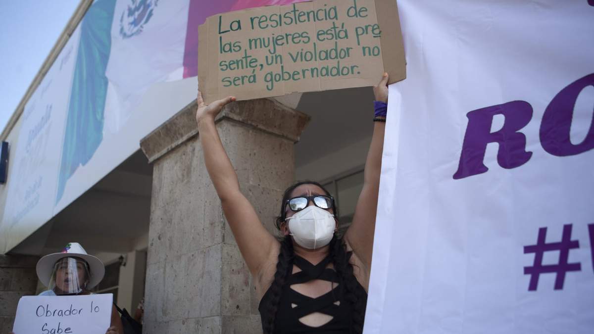 Una protesta de mujeres contra Salgado Macedonio en Guerrero