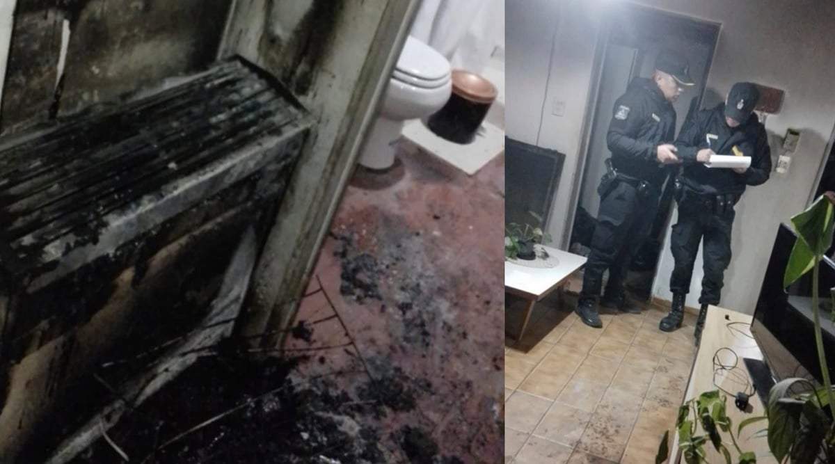 El principio de incendio no provocó daños estructurales, dijeron desde Bomberos. Fuente (Policía de Neuquén)