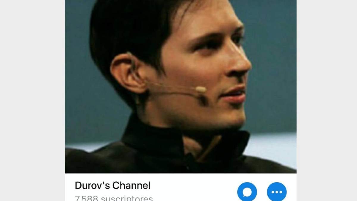 Canal de Pavel Durov en la aplicación que fundó