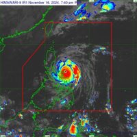 El "supertifón" 'Pepito' toca tierra en Filipinas con vientos máximos sostenidos de 200 km/h