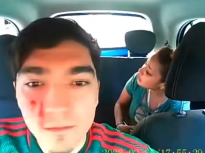 Golpea a un conductor de Didi tras confundirlo con el amante de su novia (Video)