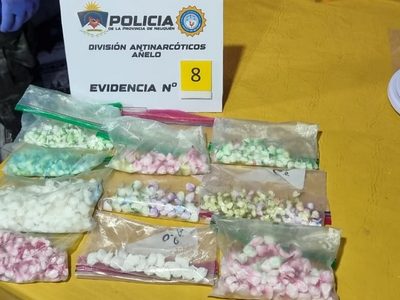 Encontraron más de un kilo de drogas listas para la venta en una vivienda de El Chañar