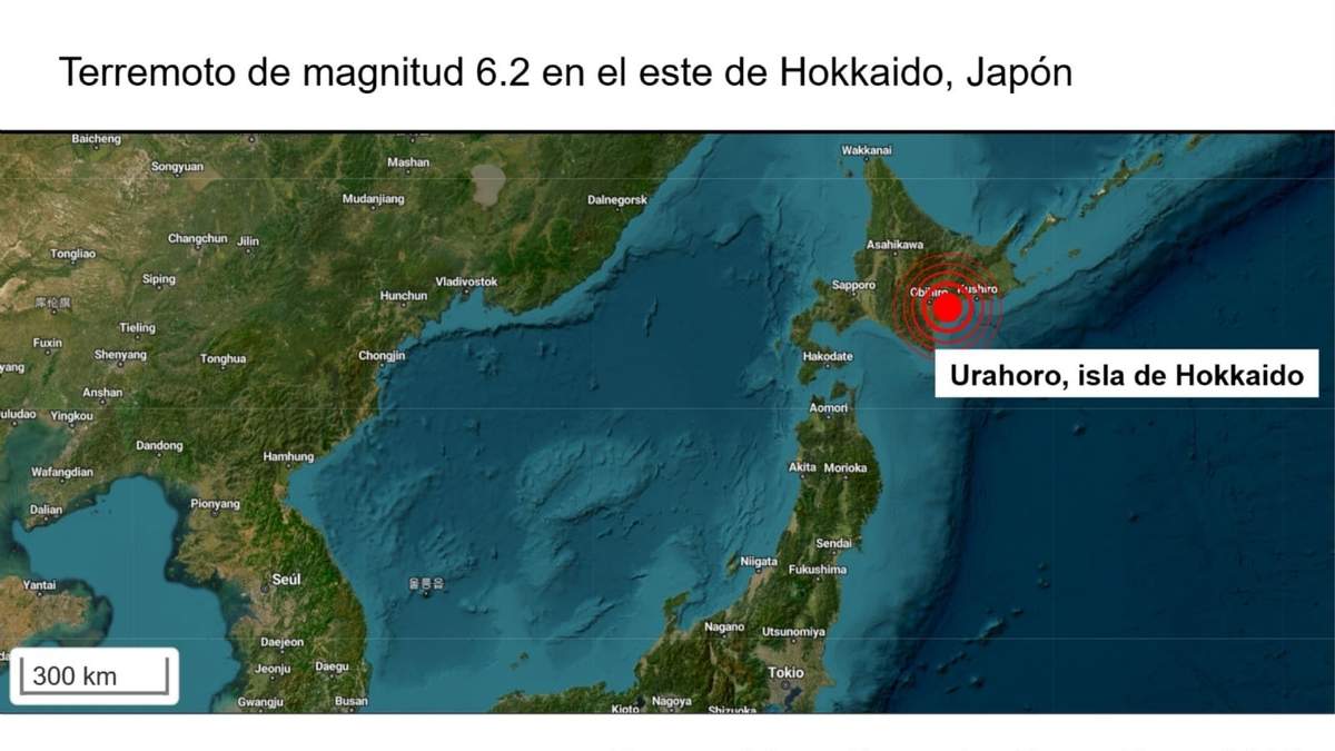 La ciudad de Urahoro, en el este de la isla nipona de Hokkaido, sacudida por un terremoto de magnitud 6,2 en la escala Richter