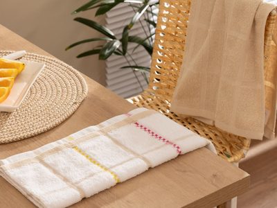 Con repasadores viejos y una lata de pintura, armá este proyecto estilo boho chic para decorar tu casa