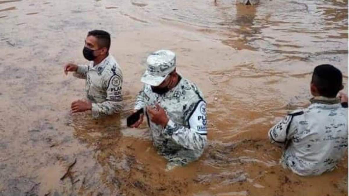 Militares en zona de desastre