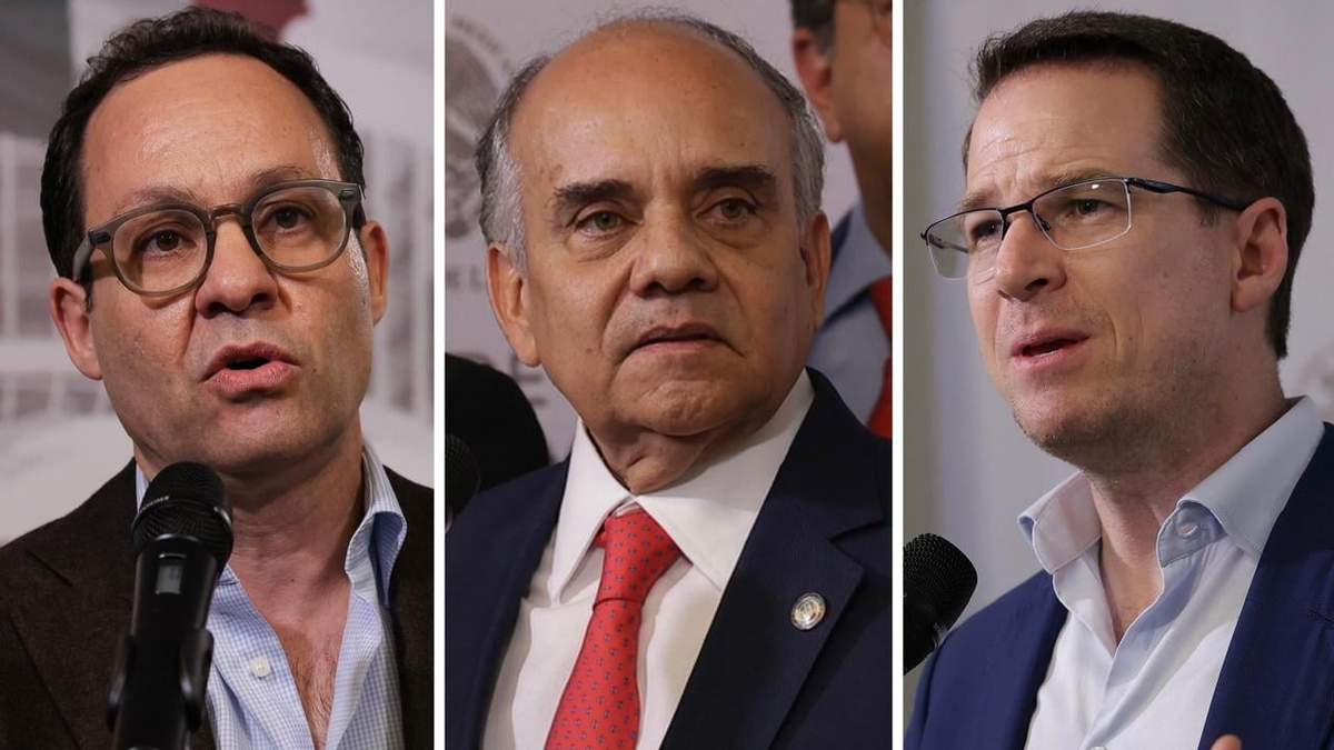 Los legisladores de oposición Clemente Castañeda, Manuel Añorve y Ricardo Anaya