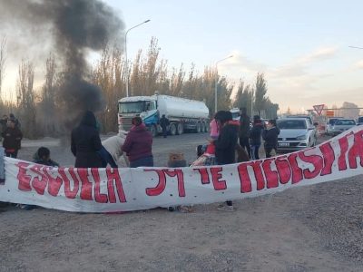 Desde la Escuela 59 repudiaron la respuesta del Gobierno y cortaron otra vez la ruta