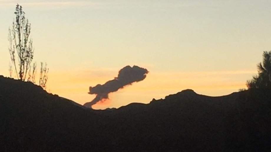 Foto tomada ayer por habitantes de Huinganco