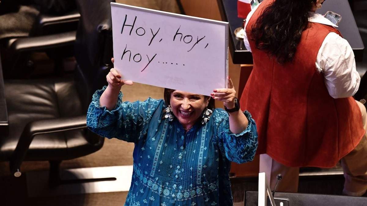 Xóchitl Gálvez en la sesión de este miércoles del Senado