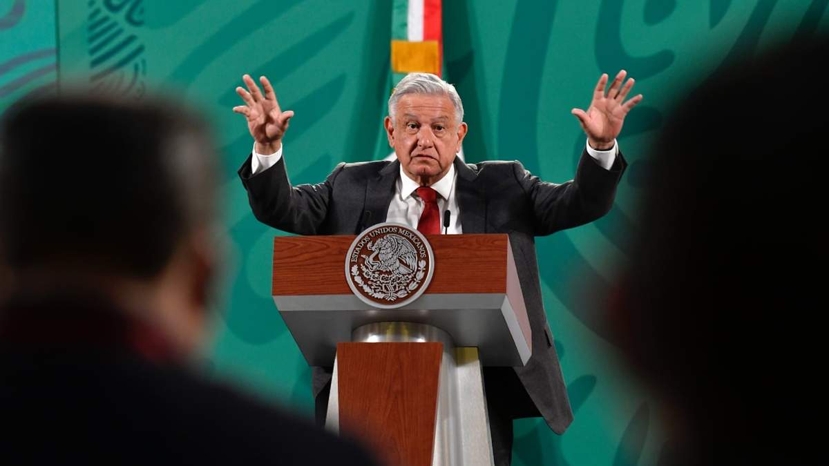 El presidente López Obrador en una de sus conferencias mañaneras