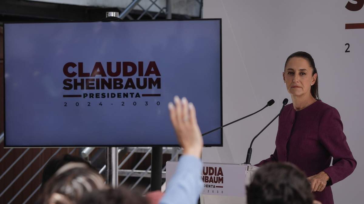 Claudia Sheinbaum en su primera conferencia de prensa
