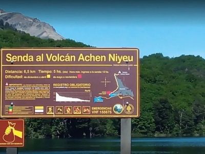 Alertan sobre dificultades en el ascenso al volcán Achen Ñiyeu debido a una capa de hielo